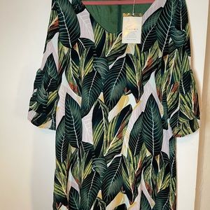 Tropical print dress